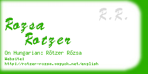 rozsa rotzer business card