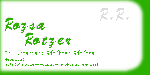 rozsa rotzer business card